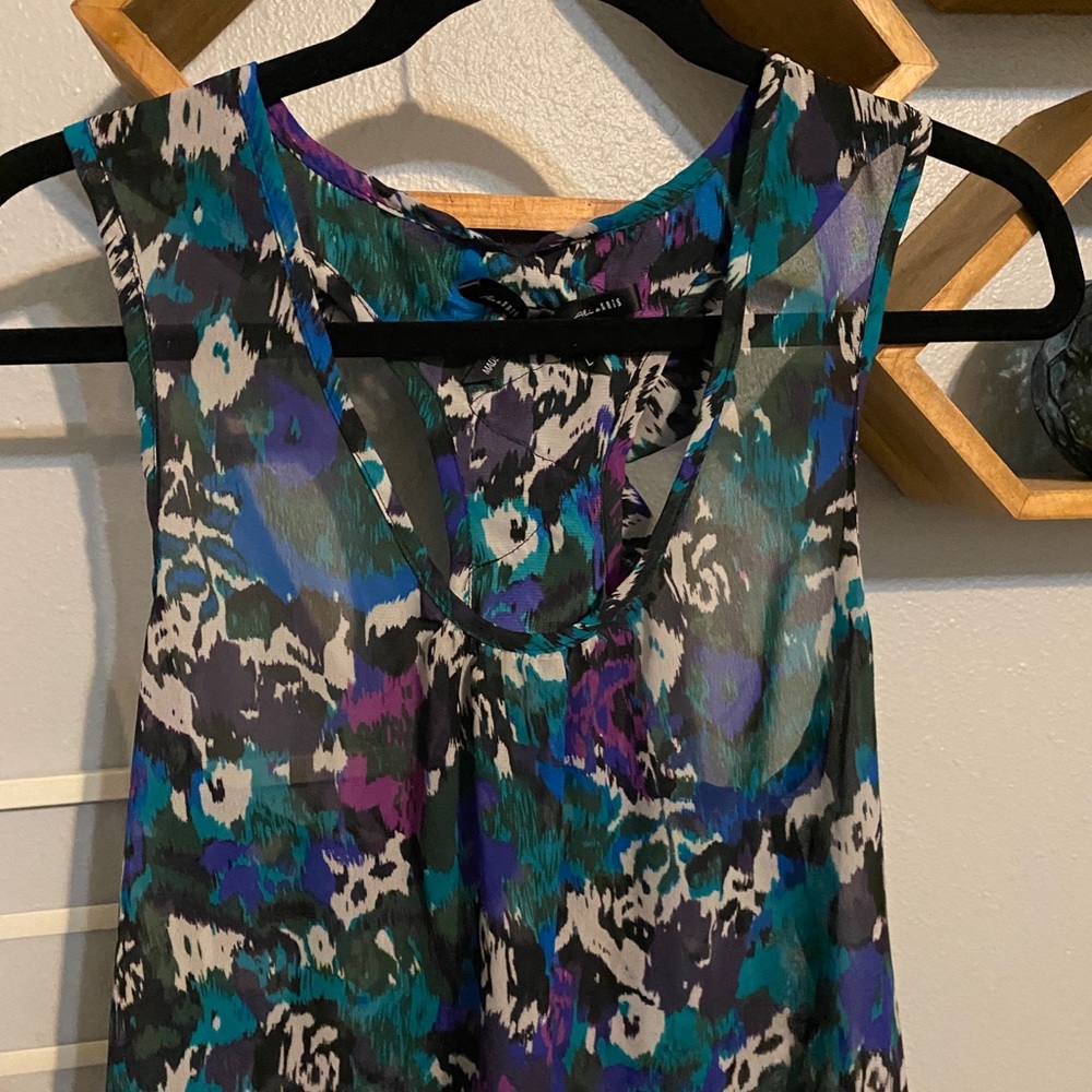 Ali & Kris Colorful Semi-sheer Racerback Tank - Picture 2 of 5